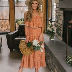Calypso Dusty Coral Floral Maxi